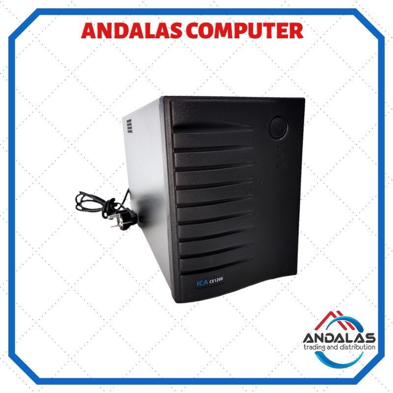 UPS STAVOLT ICA CE1200 PENYIMPANAN DAYA 1200VA 600Watt AKI BATTERY KOMPUTER