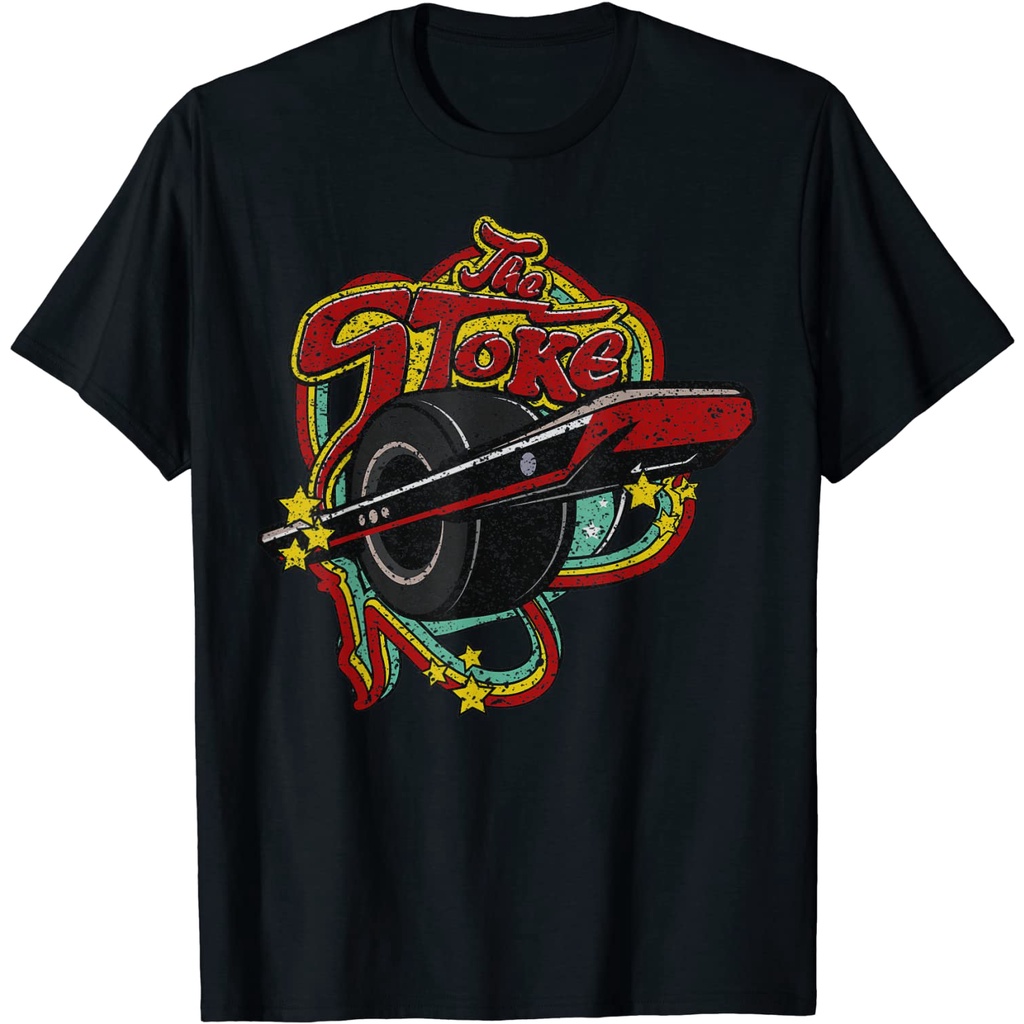 KAOS Vintage Retro One Wheel Stoke Float Electric Skateboard Gift T-Shirt