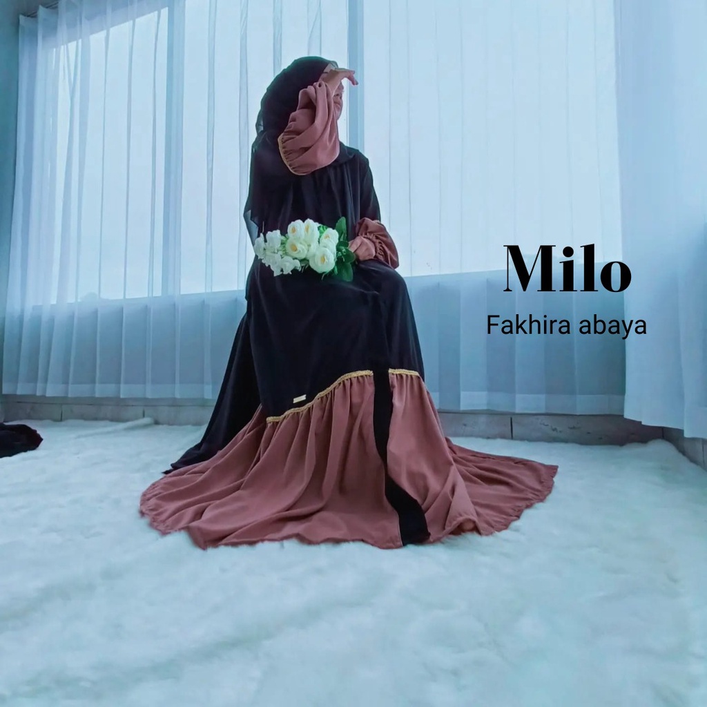 Fakhira Abaya Jatblack premium saudi terbaru - Gamis Abaya remaja - Terbaru baju wanita Kekinian