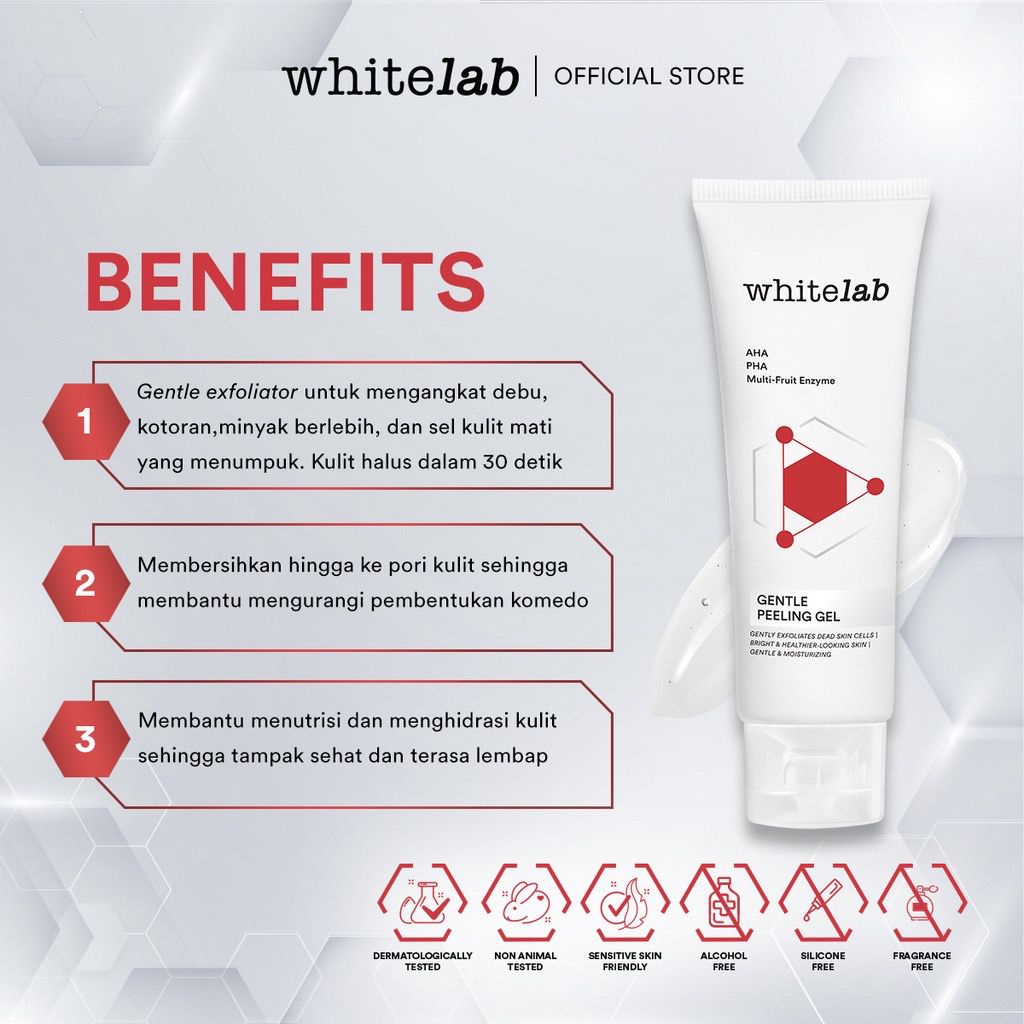 Whitelab Gentle Peeling Gel Scrub Wajah