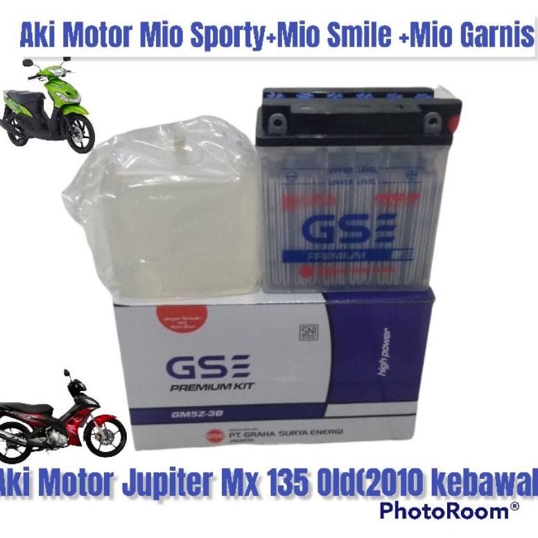 Aki Motor Mio Sporty +Mio Smile Gm5Z-3B Aki Basah Mio Sporty Mio Smile