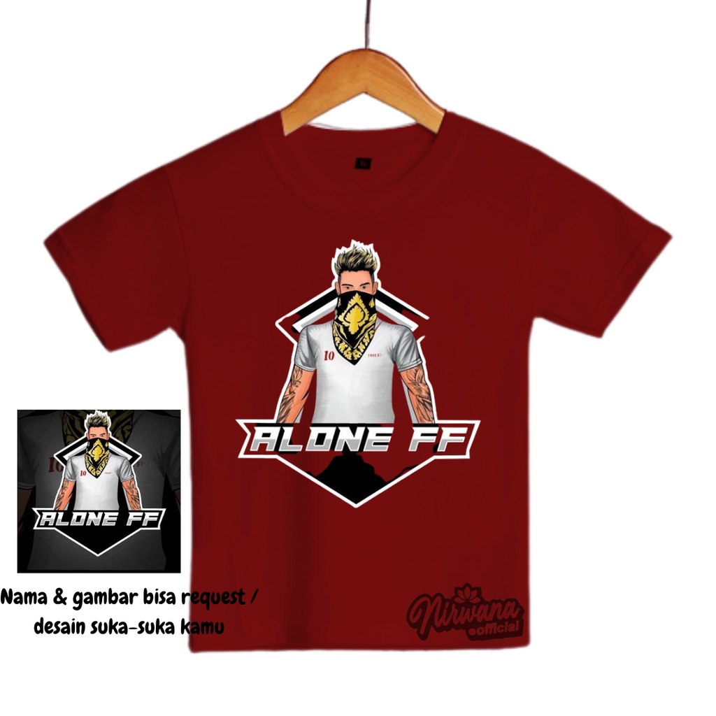 Kaos Anak Free Fire Alone / kaos anak laki Laki / baju atasan anak laki laki / kaos anak laki laki 7