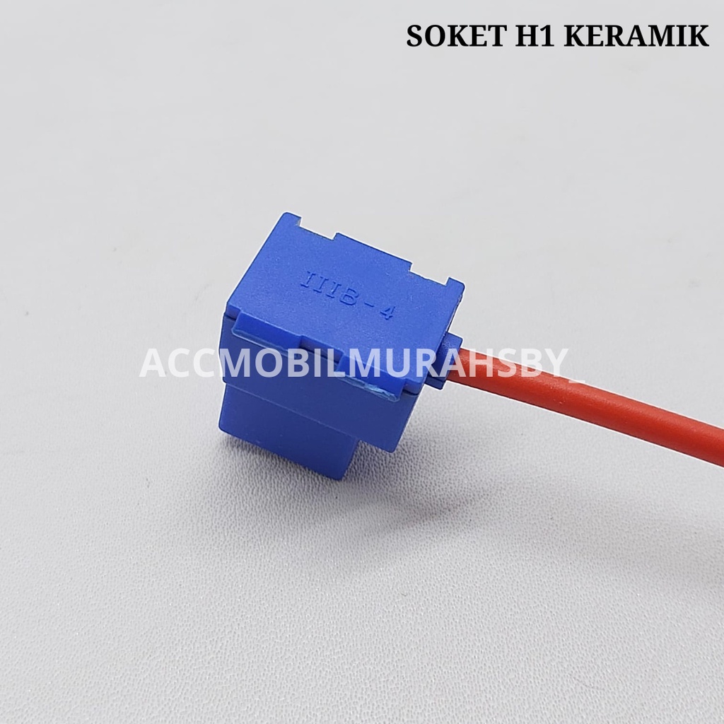 Soket H1 / H3 Bahan Keramik Anti Panas Murni Tembaga kabel bintik