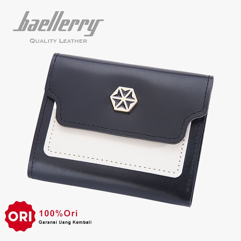 BAELLERRY N2378 Dompet Wanita Kecil Trifold Bahan Kulit PU Leather Premium WATCHKITE WKOS