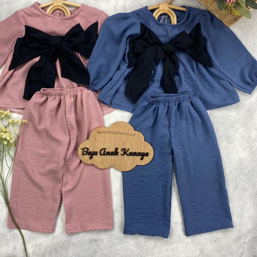 ☻ 1-4TH SETELAN ANAK LESTI ONE SET ANAK PEREMPUAN CRINKLE ➹