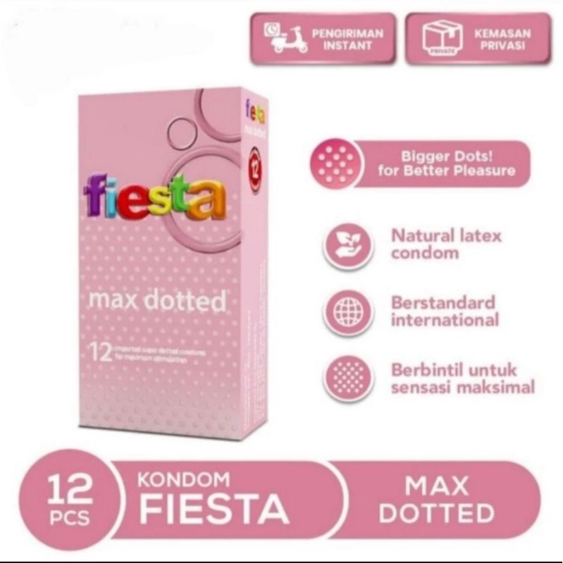 Kondom Fiesta Max Dotted Bergerigi isi 12 Pcs