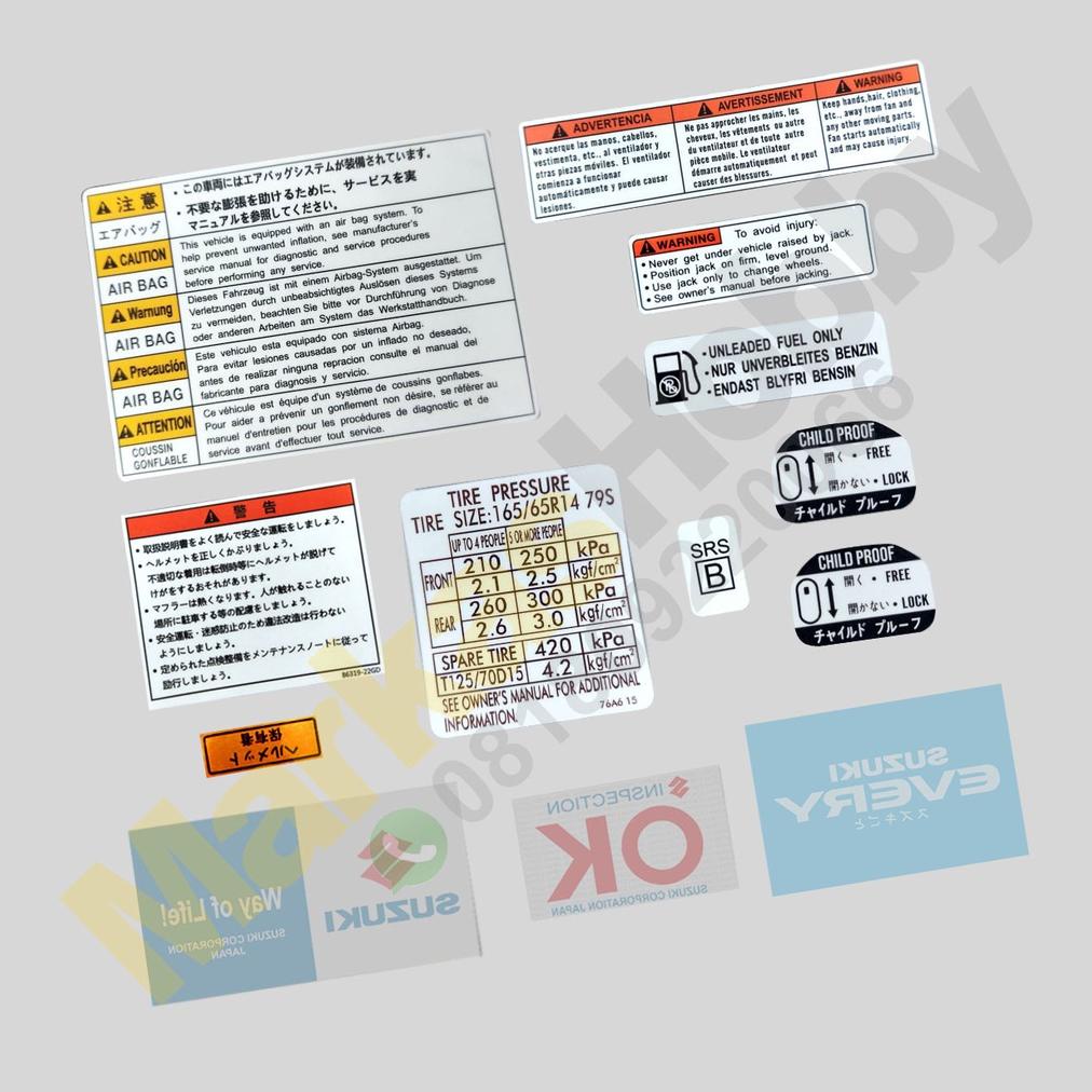 Stiker Suzuki Every Warning Set
