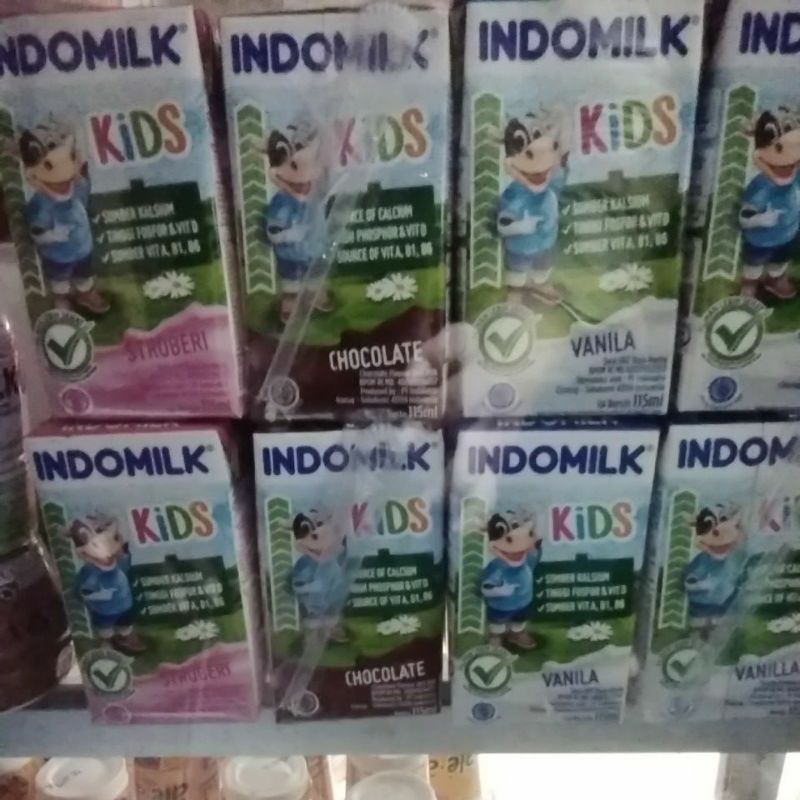 

susu indomilk coklat,strawbery ,vanila