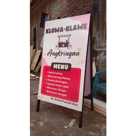 standing banner tanpa lampu