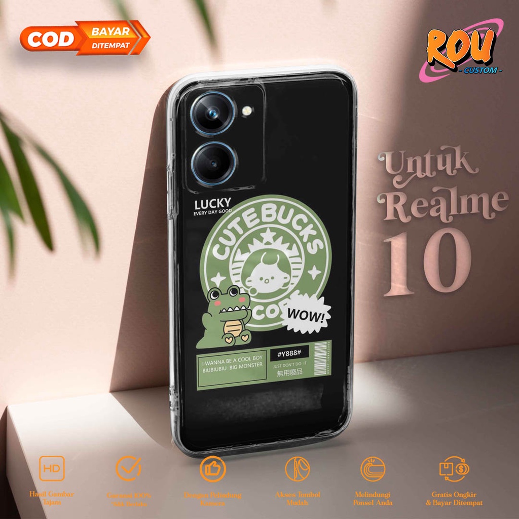 Case Realme 10 4G 8 8 PRO 4G 8I 8 5G 9 4G 9 PRO+ Rou Custom [ Starbucks ] Casing Hp Aesthetic Kesing