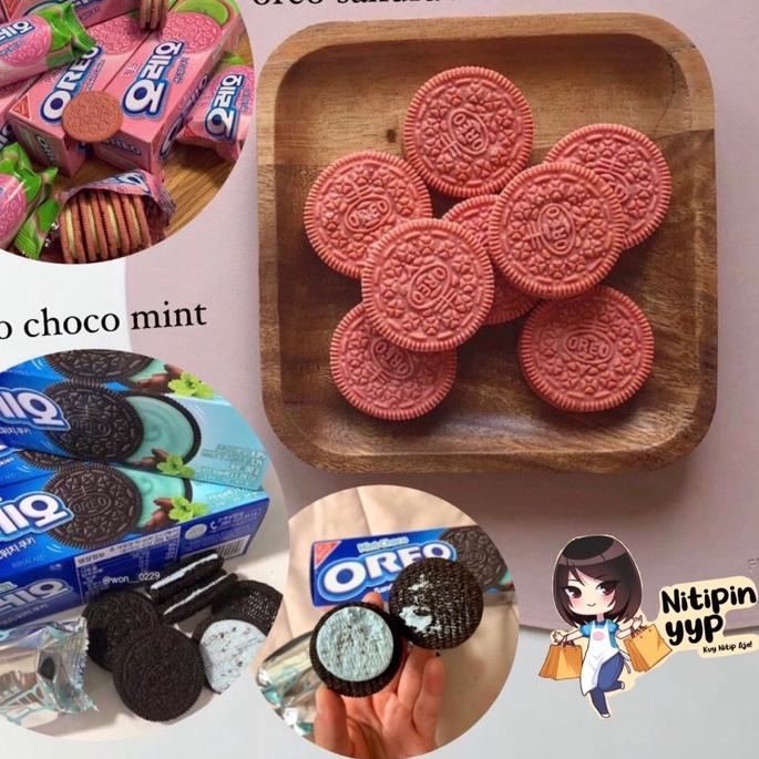 

12.12 FLASH SALE [LIMITED SPRING] Korean OREO Sandwich Cookies PINK GREENTEA SAKURA MATCHA / CHOCO MINT — Oreo Korea Best Seller! gas !!