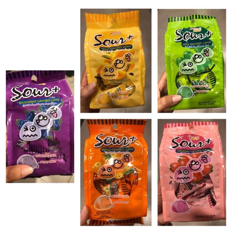 

Permen Asam Lot 100 Sour+ Gummy Candy Import Varian Rasa Buah