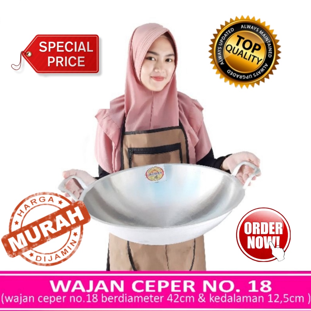 Wajan Kuali Aluminium Ceper No 16