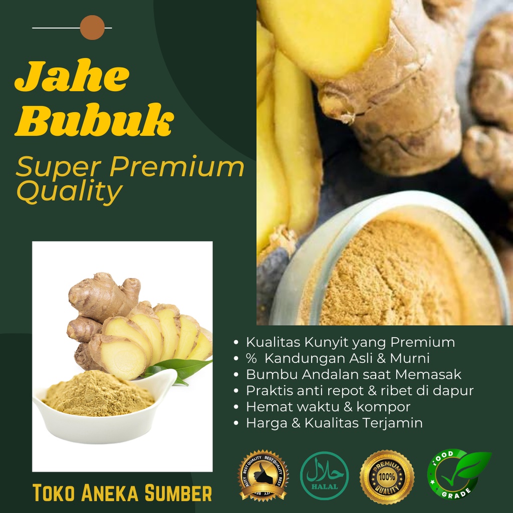 

Jahe / Ginger Bubuk / Powder Mixed Recommended & Best Quality Rempah Rempah From Premium Ingredients 70 gram