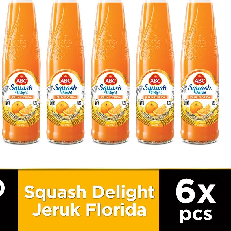 

☺ ABC Sirup Squash Delight Jeruk Florida 460 ml - Multi Pack 6 pcs ☝