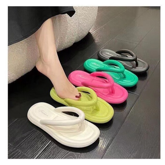 CUCI GUDANG SHOEGALLERY TG1605 Sandal Jepit Polos Wanita Import Jelly Non Slip