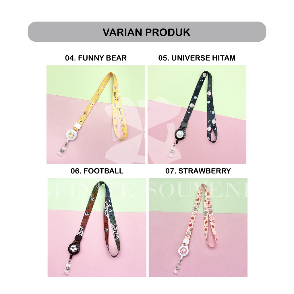 (T006) Tali Lanyard Yoyo / Tali Strap Yoyo / Tali Lanyard bisa Ditarik 46 cm / Tali Tarik Panjang