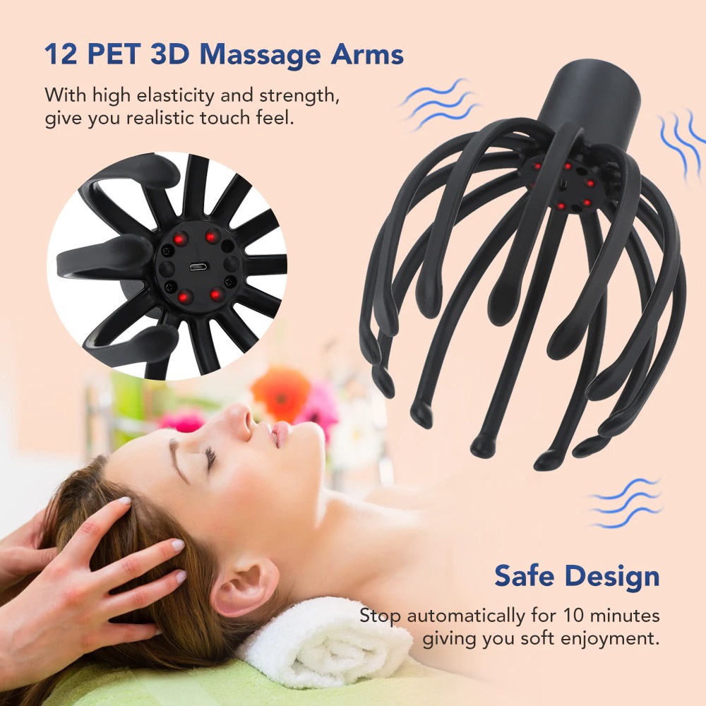 Alat Pijat Kepala Elektrik Octopus Claw Scalp Massager 3 Gears - 1806