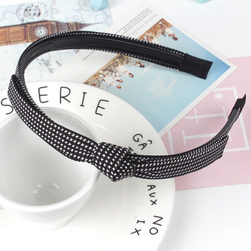 Bando ikat korea import  Ikat Kepala Busur kain sederhana Bintik-bintik wanita fashion headband liar Hair Accessories