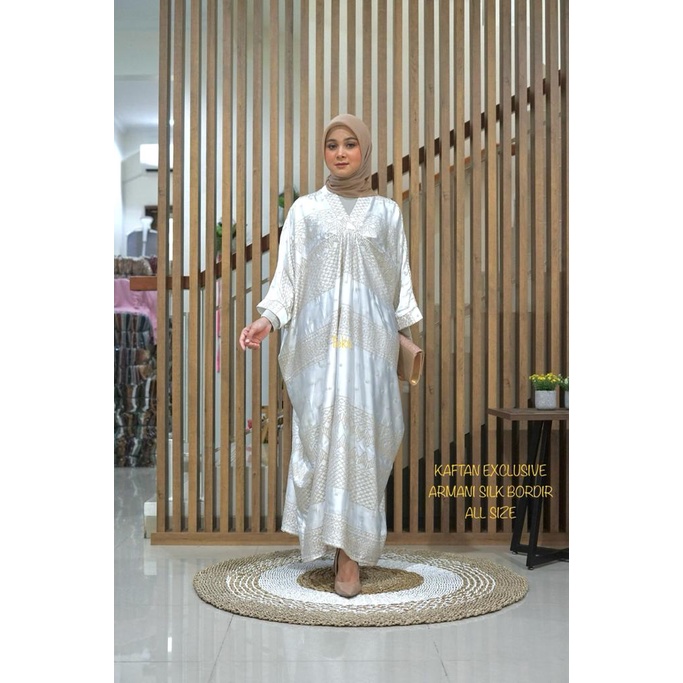 Kaftan wanita terbaru ori brand kamari katun armani silk bordir premium