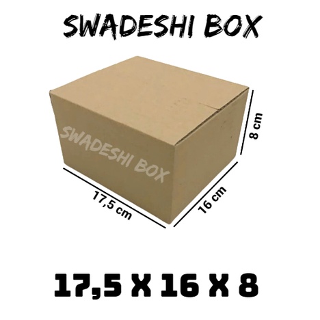 

kardus/karton/box uk. 17,5x16x8 cm untuk packing singlewall polos