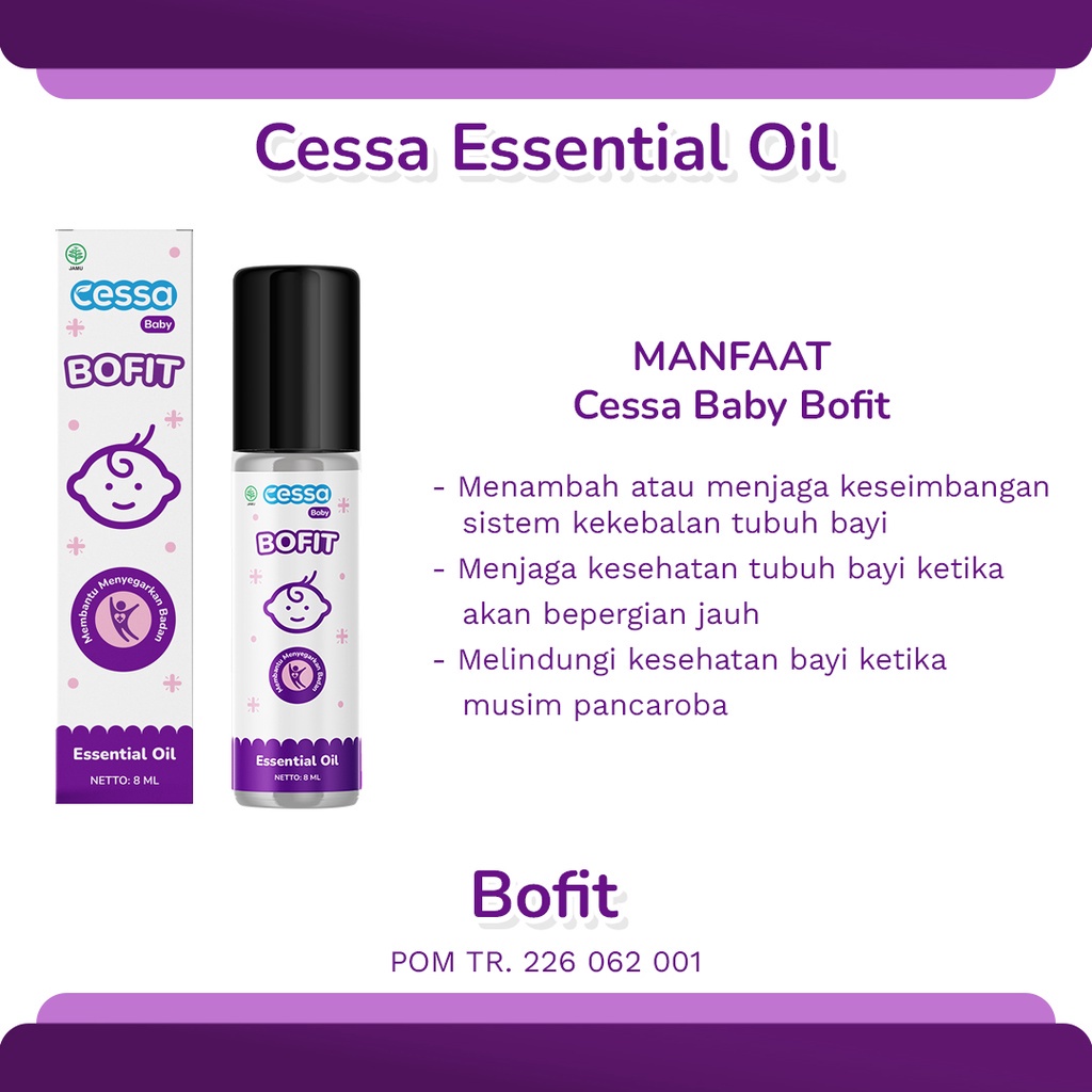 CESSA BABY ESSENTIAL OIL (0-3 TAHUN) 8ML / PEREDA BATUK &amp; PILEK BAYI