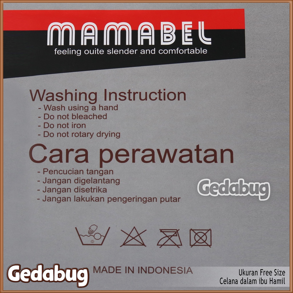 [ 3pc ] CD Wanita Hamil Agree H-500 Mamabel Merah | Celana dalam wanita Hamil Super Soft | Gedabug