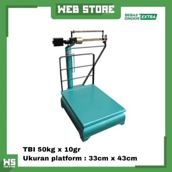 Terlaris Timbangan Duduk Lantai Barang Mekanik Manual Geser Tbi 50Kg Dacin Besi