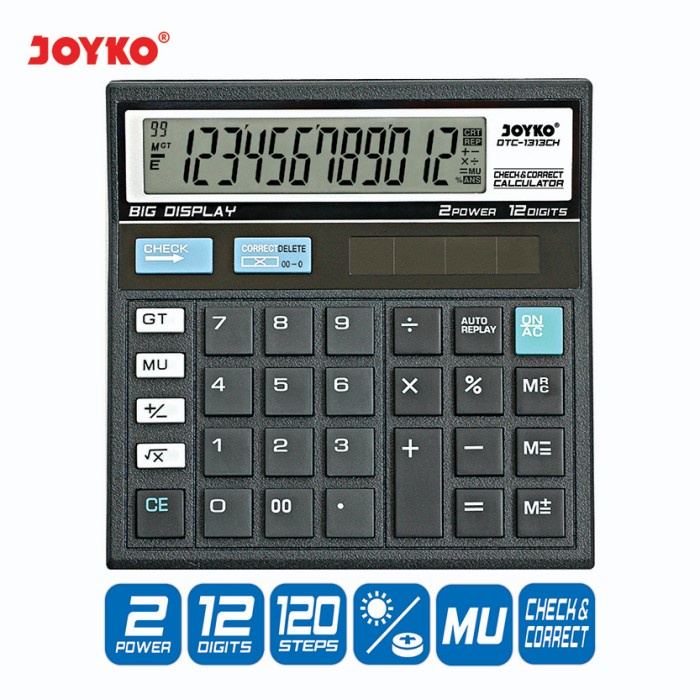 

Best Seller Joyko Calculator 12 Digit / Kalkulator Joyko Dtc-1313Ch Mirip Citizen