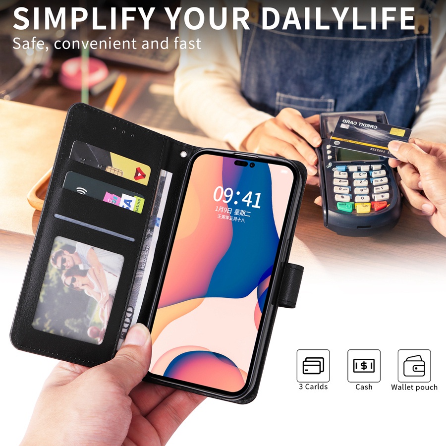 Flip Wallet Kulit VIVO Y02