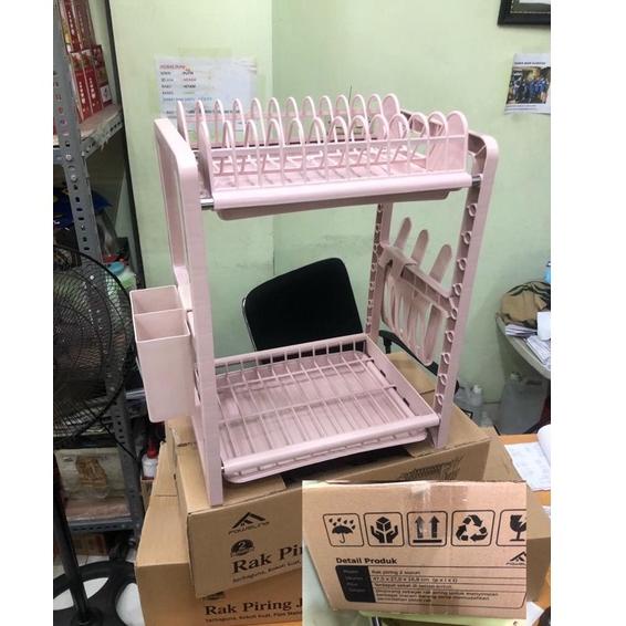 HARGA SPESIAL Rak piring plastik 2 susun Mini Faws/ Rak piring wastafel bukan Rovega