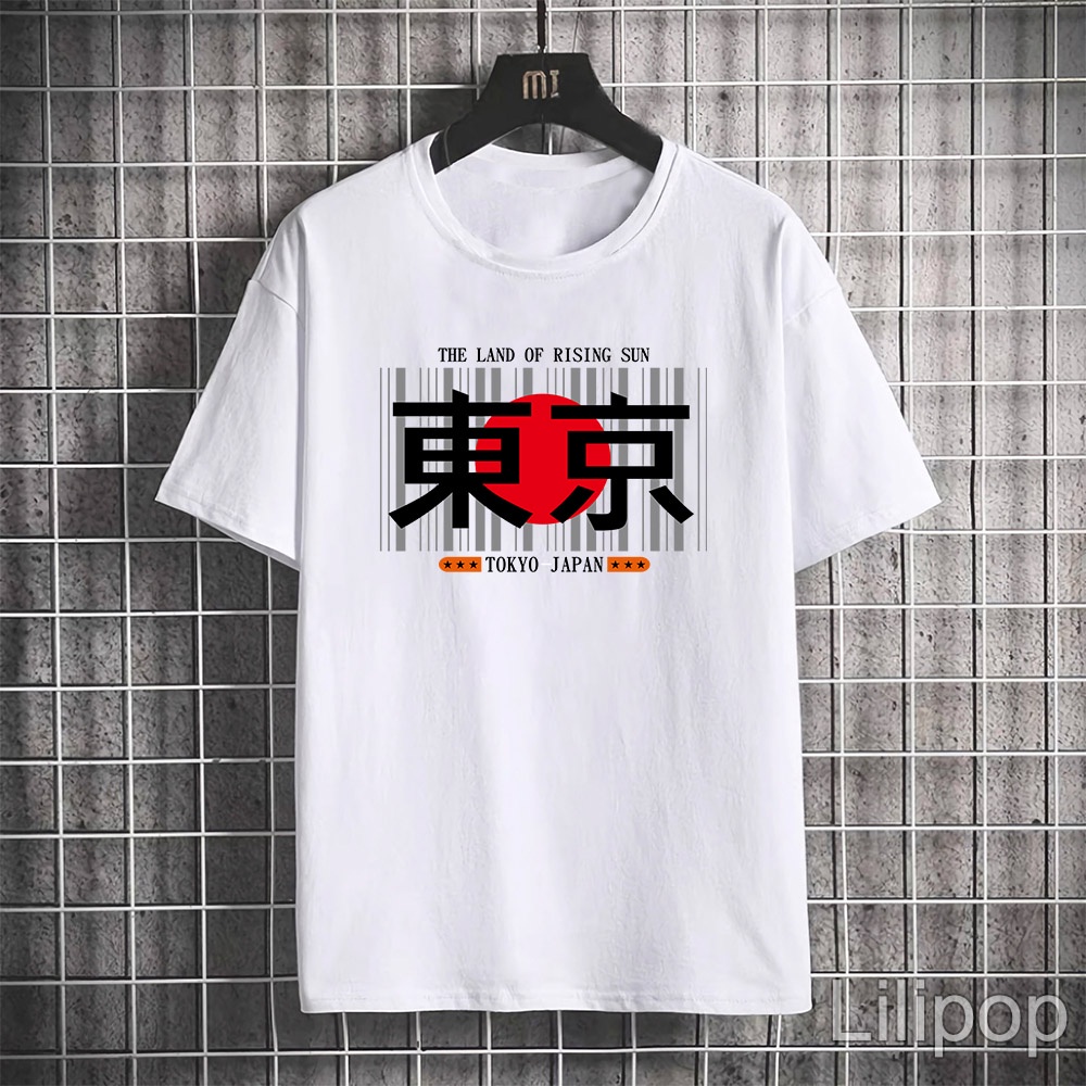 Lilipop Kaos Tshirt  Pria Tokyo Japan Jepang Baju Distro Basic Lengan Pendek Cowok Kasual