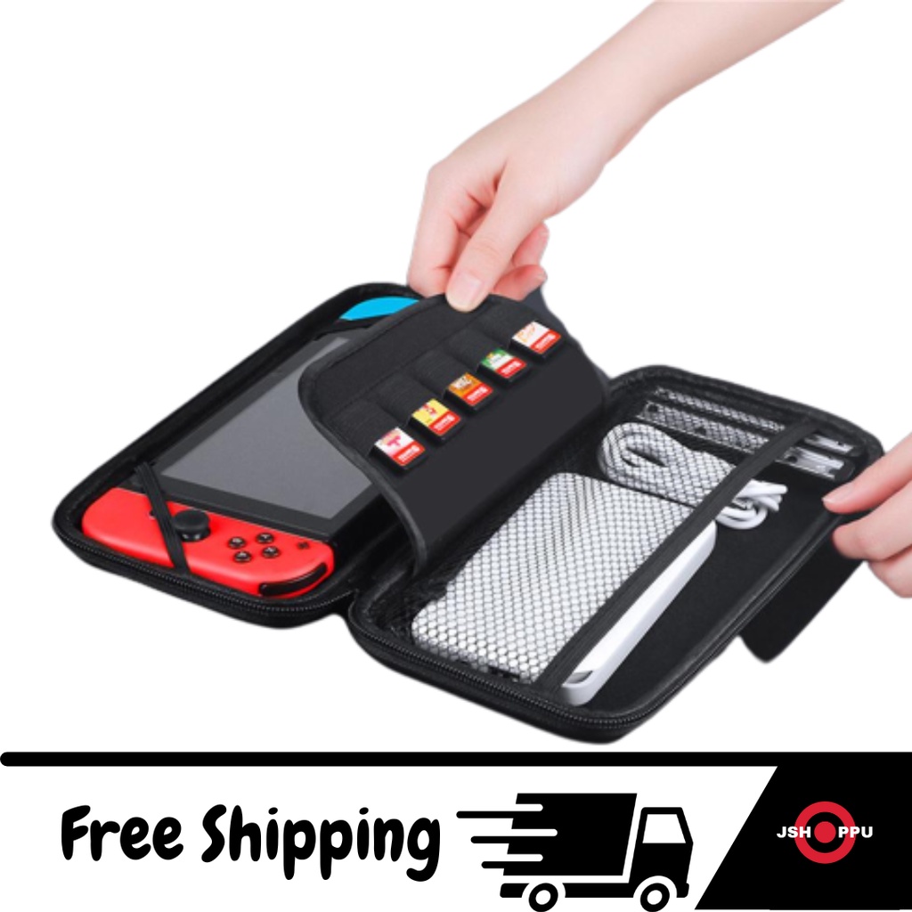 Tas Nintendo Switch V1 V2 Lite OLED Keras Airfoam Bag Hard Pouch Travel Slim Case 3rd Party