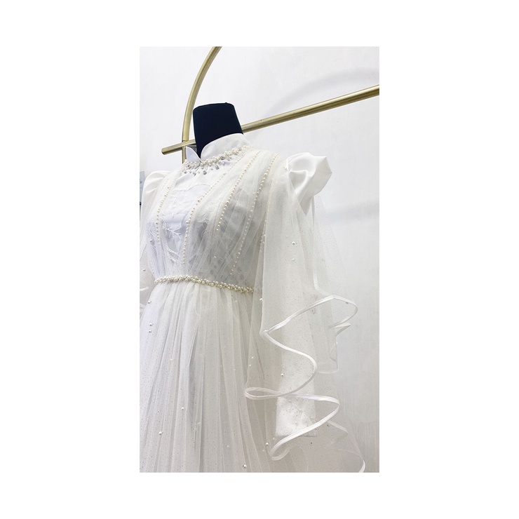 Naura dress Pearl in White