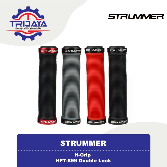 Strummer HFT-899 Handle Grip Sepeda | Lock Grip MTB | Double Lock | Hanspat