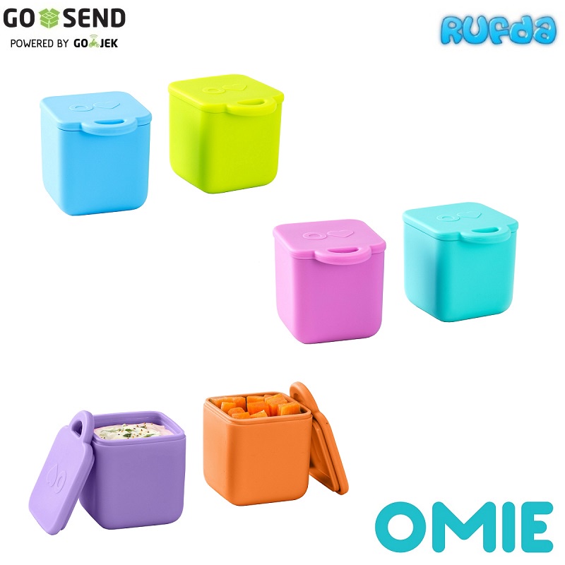 Omie Silicone Dip Containers 2pk OmieDip Wadah Kudapan Saos Bento