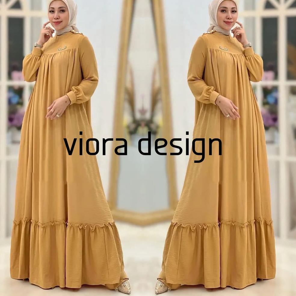 HARGA TERMURAH gamis crinkle premium airflow jumbo ori import polos terbaru