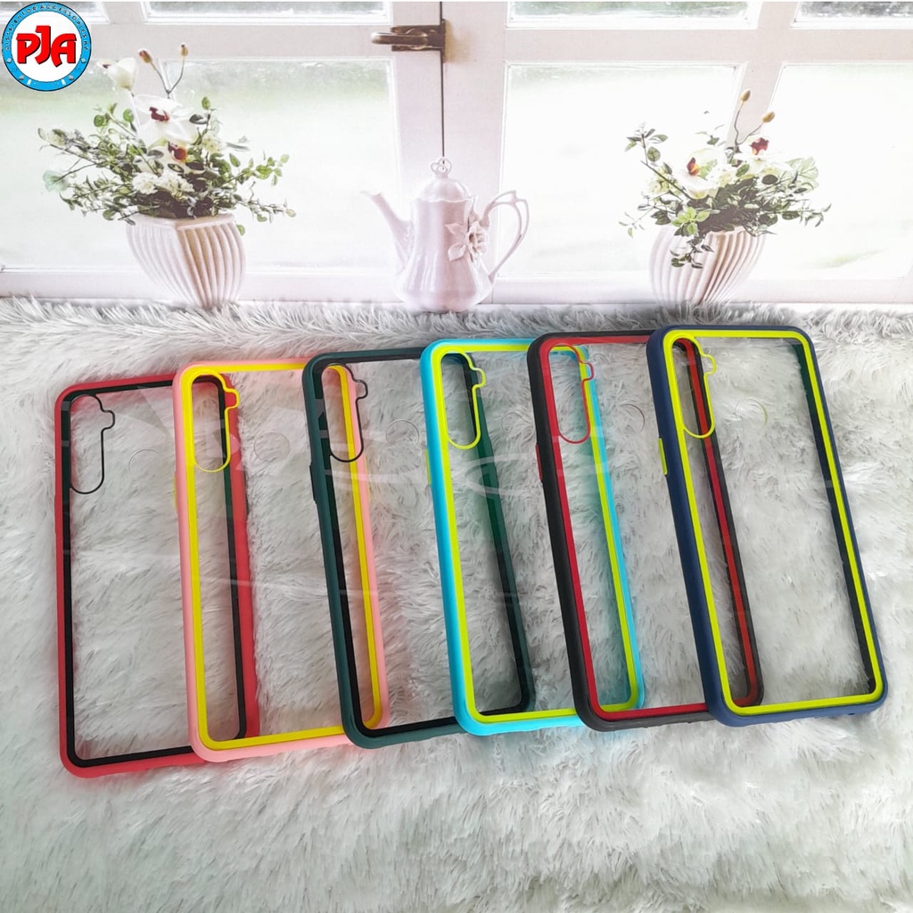 Soft Case Casing Silikon Clear List Colour Transparan Oppo A11K A12 A5S A7 F9 A52 A91 A92 F15 RENO 3 3 PRO