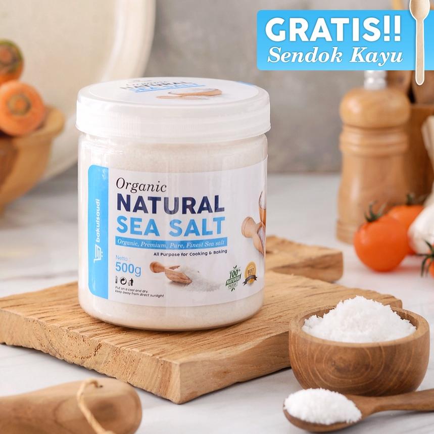 

➤ Sea Salt Pure Organic Garam Laut Alami Premium Natural Asli 100% / Seasalt Fine Grain Organik non GMO Garam Mpasi Halus ➮