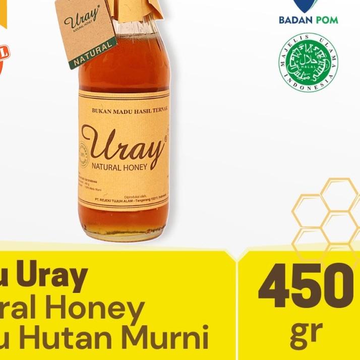 

☉ URAY NATURAL HONEY (450 GRAM) / MURNI / PURE HONEY ➱