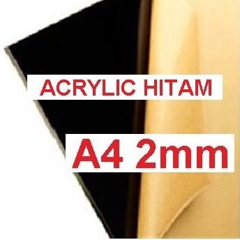 

[ART. 13311] Acrylic / acrilic / akrilik warna HITAM Solid, UKURAN +/- A4 tebal 2mm