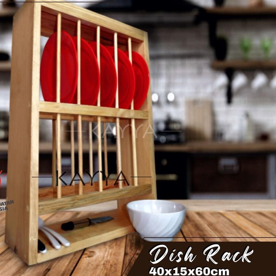 ➦ Rak Piring Kayu [KV118] / Rak Piring Modern / Rak Piring Kayu by KAYYA / Rak Piring Kayu Modern ◊
