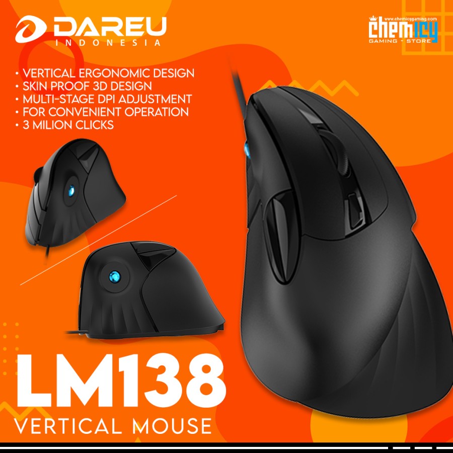Dareu LM138 / LM-138 Vertical Wired Mouse