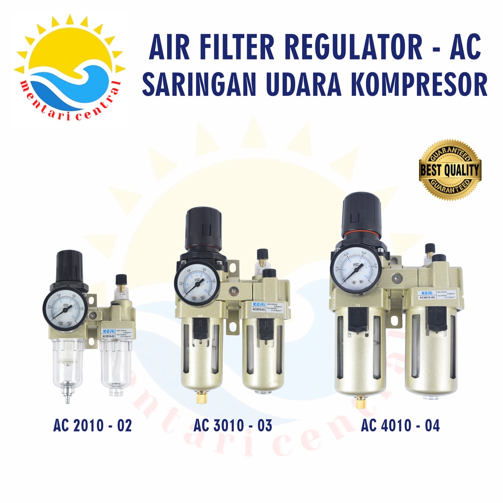 FRL - AC 4010-04 (Drat 1/2&quot;) - Filter Regulator Lubricator  AC 2010-02 (Drat 1/4&quot;)  AC 3010-03 (Drat 3/8&quot;)