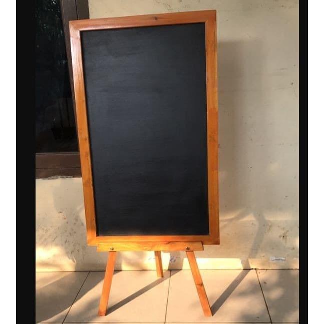 

Papan Tulis Kapur Blackboard Menu Cafe + Stand 1 side 50 x 80