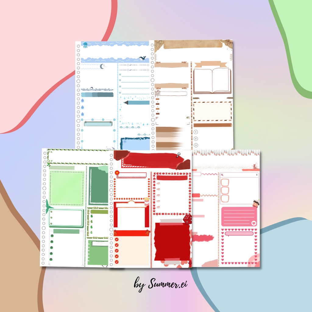 

Pretty Summary Template Kertas Binder B5 | Template Rangkuman | Rangkuman Cantik | Blue Sky Version