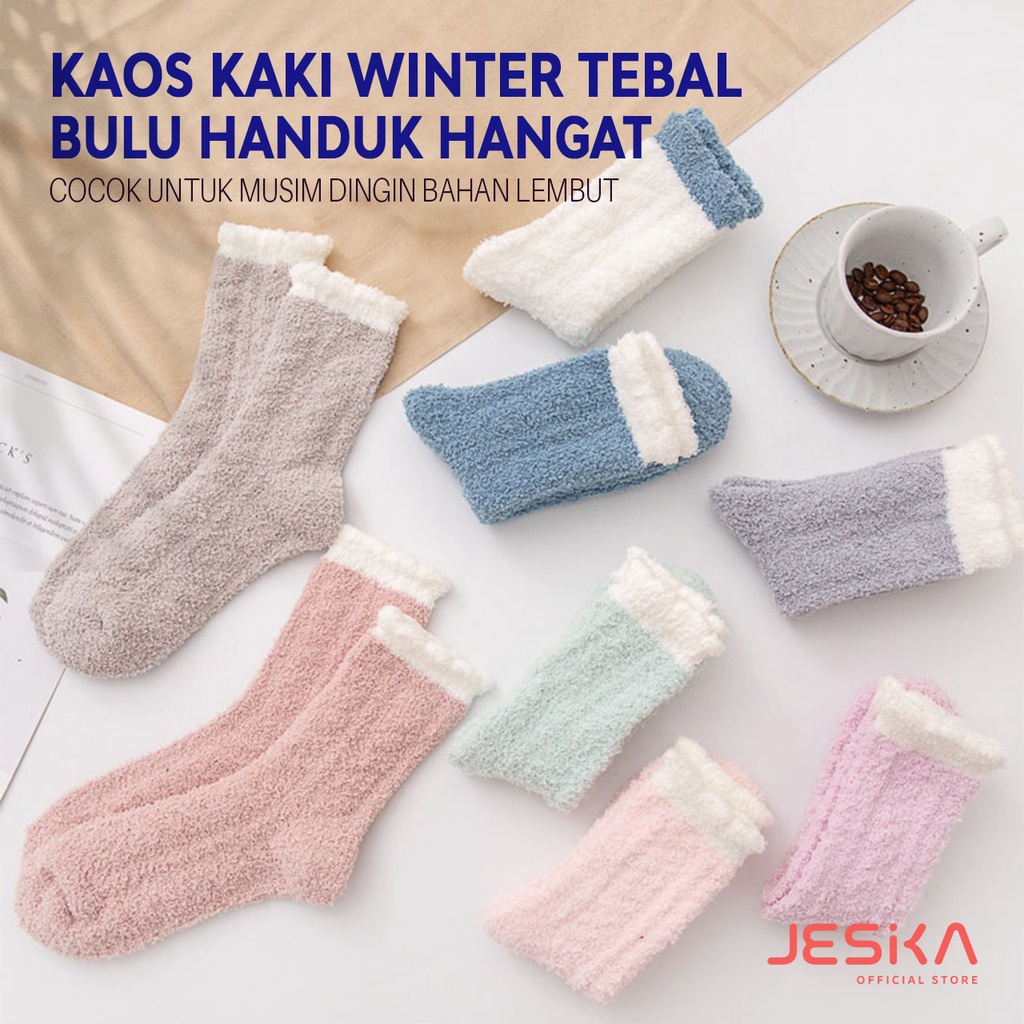 Kaos kaki wanita pria cowo cewek winter bulu tebal wol woll wool musim dingin casual laki-laki dewasa tebal panjang elastis karakter fashion keren estetik aesthetic aestetik