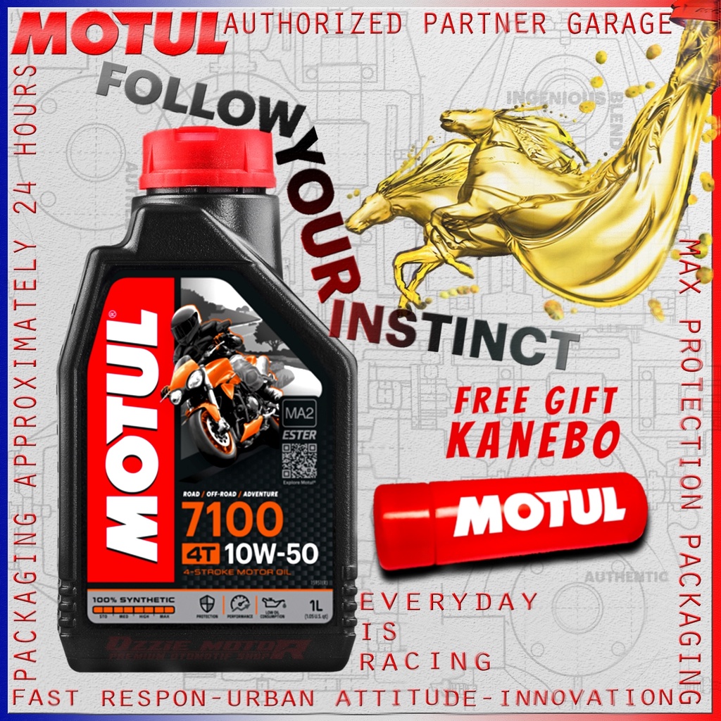 MOTUL 7100 4T ALL VARIANT OLI MOGE BUAT 150cc s.d 500cc IMPORT 100% SINTEKTIK + ESTER BONUS KANEBO