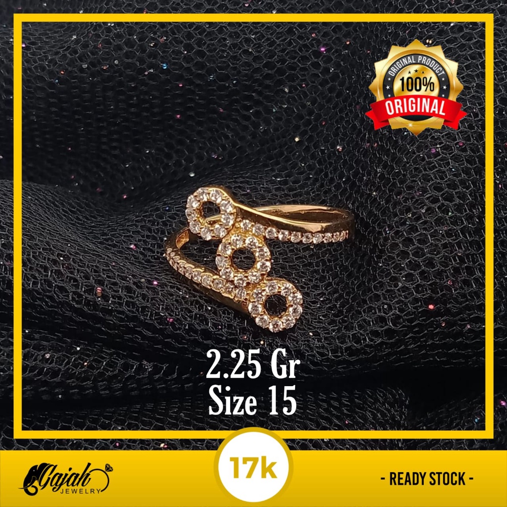 Cincin emas 17k - 2.25 gr kadar 750 - 4312