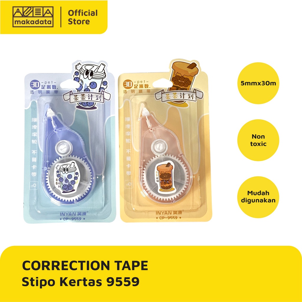 

STIPO KERTAS / TIP-EX / CORRECTION TAPE 9559 (1 PCS) MURAH